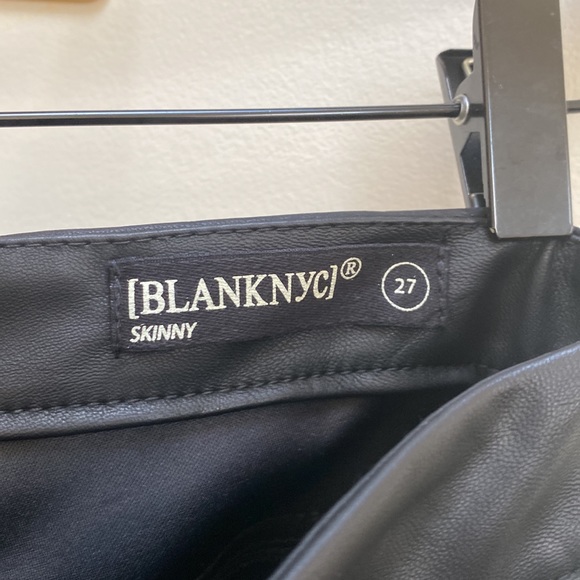 BLANK DENIM NYC whipstitch faux leather pant - Picture 4 of 11